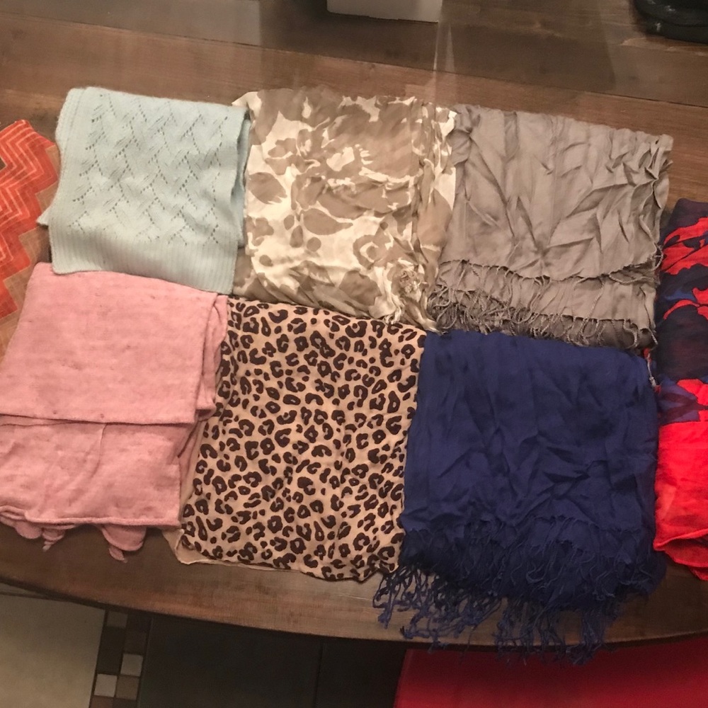Lot of scarves